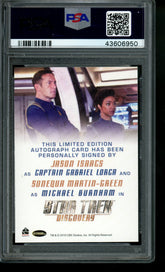 ‘19 Star Trek Discovery Sonequa Martin-Green Jason Isaacs Dual Auto PSA 10 POP1